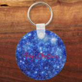 Frohe Weihnachtsschaltfläche Schlüsselanhänger (Vorderseite)