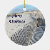 Frohe Weihnachtsschatten, Sanddünen und Zäune Keramikornament (Hinten)