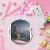 Frohe Weihnachtsscheibe | Feierlicher Feiertag Pappteller (Party)