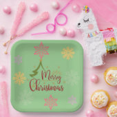Frohe Weihnachtsscheibe Pappteller (Party)