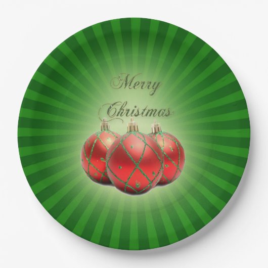 Frohe Weihnachtsscheibe Pappteller (Vorderseite)