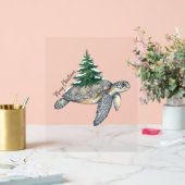 Frohe Weihnachtsschildkröte Acrylschild (Hochzeit)