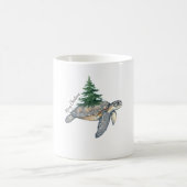 Frohe Weihnachtsschildkröte Kaffeetasse (Mittel)