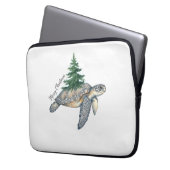 Frohe Weihnachtsschildkröte Laptopschutzhülle (Vorderseite Links)