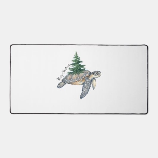 Frohe Weihnachtsschildkröte Schreibtischunterlage (Vorderseite)