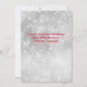 Frohe Weihnachtsschlange mit einem Hut Einladung (Rückseite)