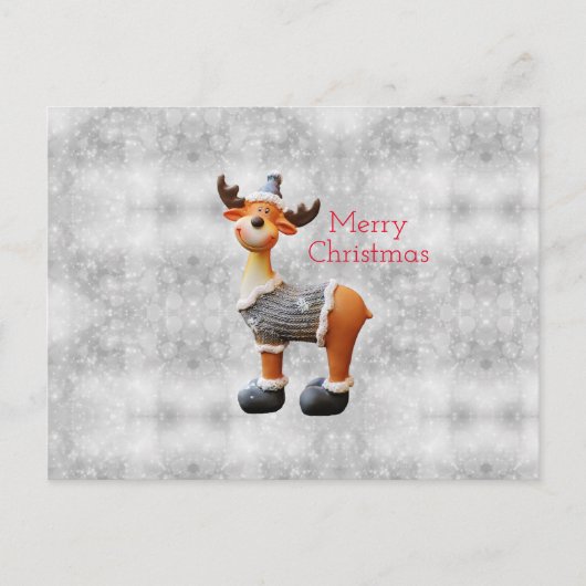 Frohe Weihnachtsschlange mit einem Hut Feiertagspostkarte (Vorderseite)