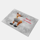 Frohe Weihnachtsschlange mit einem Hut Fußmatte (Schrägansicht)