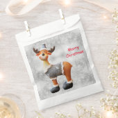 Frohe Weihnachtsschlange mit einem Hut Geschenktütchen (Ausgeschnitten)