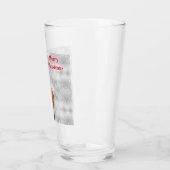 Frohe Weihnachtsschlange mit einem Hut Glas (Links)