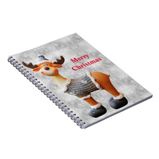 Frohe Weihnachtsschlange mit einem Hut Notizblock (Rechte Seite)