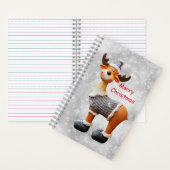 Frohe Weihnachtsschlange mit einem Hut Notizblock (Innen)