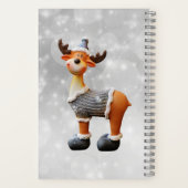 Frohe Weihnachtsschlange mit einem Hut Notizblock (Rückseite)