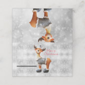 Frohe Weihnachtsschlange mit einem Hut Platzkarte (Außenseite Aufgefaltet)