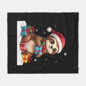 Frohe Weihnachtsschlendrian süße Weihnachten Fault Fleecedecke (Vorderseite (Horizontal))