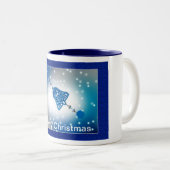 Frohe Weihnachtsschmuck anpassbar Zweifarbige Tasse (VorderseiteRechts)
