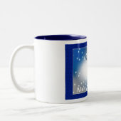 Frohe Weihnachtsschmuck anpassbar Zweifarbige Tasse (Links)