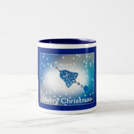 Frohe Weihnachtsschmuck anpassbar Zweifarbige Tasse
