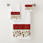Frohe Weihnachtsschmuck Badhandtuch Set (Insitu)