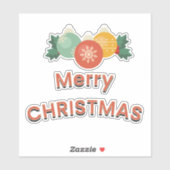 Frohe Weihnachtsschmuck Balls Happy Holidays Aufkleber (Blatt)