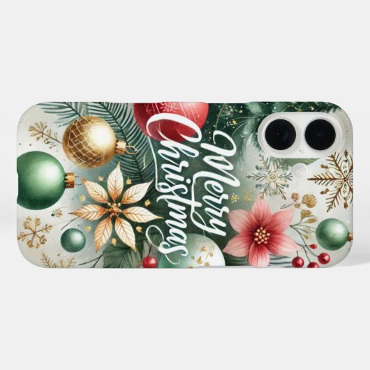 Frohe Weihnachtsschmuck Bliss Case-Mate iPhone Hülle (Rückseite (Horizontal))
