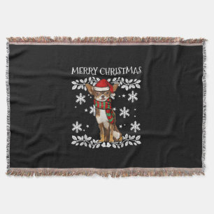 Frohe Weihnachtsschmuck Brown Chihuahua Xmas Decke