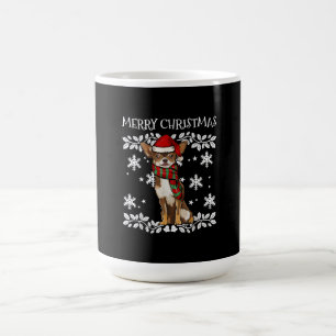 Frohe Weihnachtsschmuck Brown Chihuahua Xmas Kaffeetasse