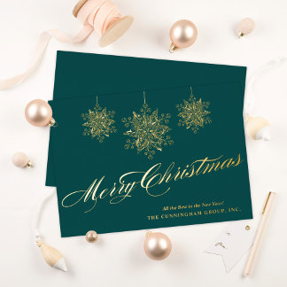 Frohe Weihnachtsschmuck Business Foil Holiday Ca Folien Feiertagskarte