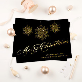 Frohe Weihnachtsschmuck Business Foil Holiday Folien Feiertagskarte