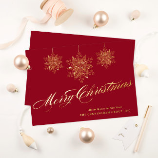 Frohe Weihnachtsschmuck Business Folien Feiertagskarte
