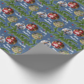 Frohe Weihnachtsschmuck Custom Face Snowflake Geschenkpapier (Ecke)