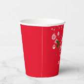 Frohe Weihnachtsschmuck-Design TEMPLATE Pappbecher (Rechts)