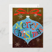 Frohe Weihnachtsschmuck Feiertagspostkarte (Vorne/Hinten)