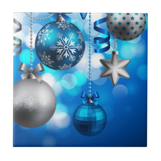 Frohe Weihnachtsschmuck Fliese (Vorderseite)