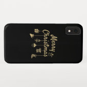 Frohe Weihnachtsschmuck Gold Case-Mate iPhone Hülle (Rückseite (Horizontal))