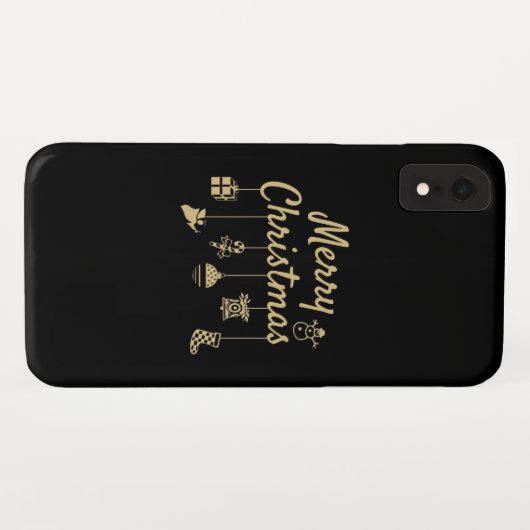 Frohe Weihnachtsschmuck Gold Case-Mate iPhone Hülle (Rückseite (Horizontal))