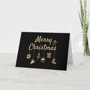 Frohe Weihnachtsschmuck Gold Karte