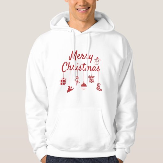 Frohe Weihnachtsschmuck Hoodie (Vorderseite)