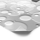 Frohe Weihnachtsschmuck in Silver und Rot Poster (Ecke)