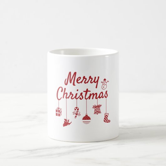 Frohe Weihnachtsschmuck Kaffeetasse (Mittel)
