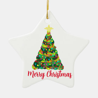 Frohe Weihnachtsschmuck mit Weihnachtsbaum