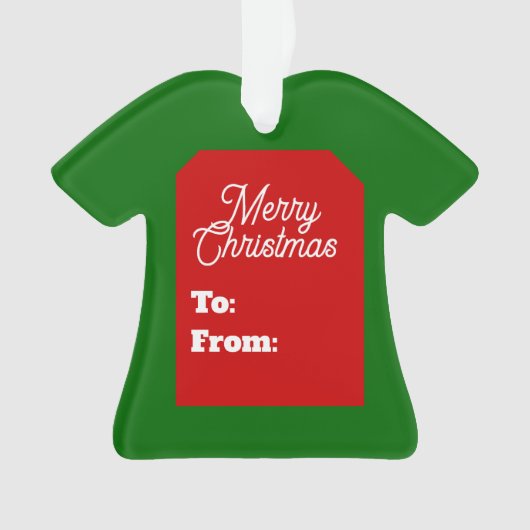 Frohe Weihnachtsschmuck Ornament (Vorderseite)