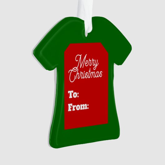 Frohe Weihnachtsschmuck Ornament (Vorderseite)