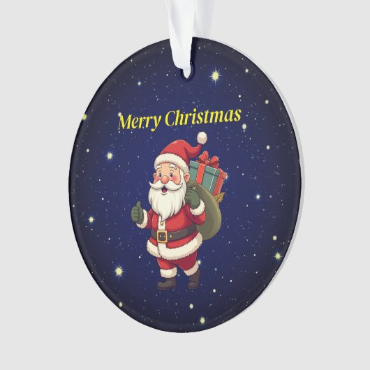 Frohe Weihnachtsschmuck Ornament (Vorderseite)