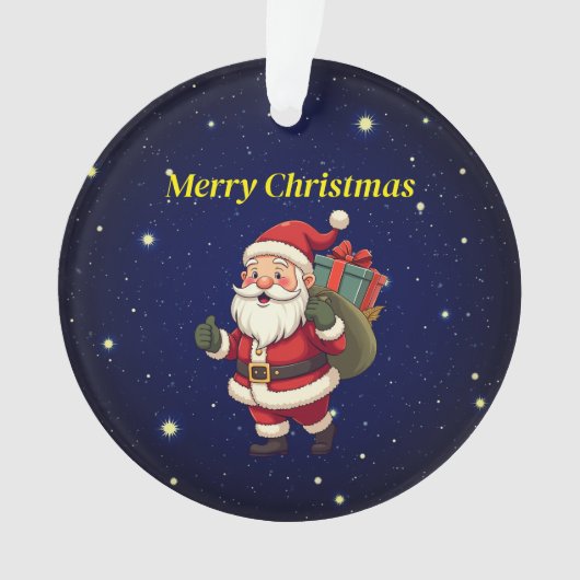 Frohe Weihnachtsschmuck Ornament (Vorderseite)