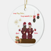 Frohe Weihnachtsschmuck Personalisierter bester Fr (Links)