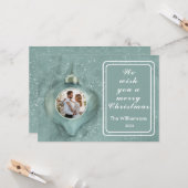 Frohe Weihnachtsschmuck Personalisiertes Foto Karte (Vorderseite/Rückseite Beispiel)