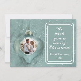 Frohe Weihnachtsschmuck Personalisiertes Foto Karte