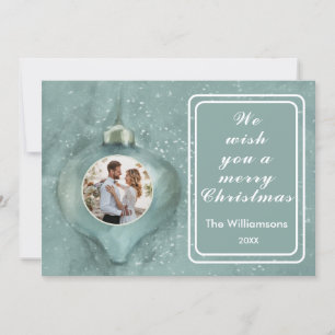 Frohe Weihnachtsschmuck Personalisiertes Foto Karte