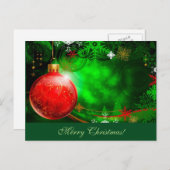 Frohe Weihnachtsschmuck Postcard Feiertagspostkarte (Vorne/Hinten)